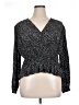 Universal Thread 100% Polyester Black Long Sleeve Blouse Size XL - photo 1