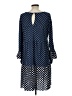 Suzanne Betro Polka Dots Blue Casual Dress Size L - photo 2