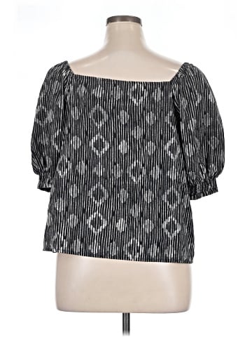 a.n.a. A New Approach Short Sleeve Blouse (view 2)