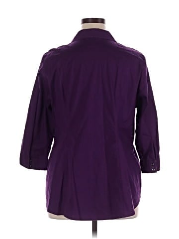 Lane Bryant 3/4 Sleeve Button-Down Shirt (view 2)