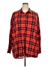 Love J Plaid Red Long Sleeve Blouse Size 3X - photo 1