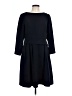 The Fold 100% Polyester Solid Black Casual Dress Size 14 - photo 1