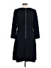 The Fold 100% Polyester Solid Black Casual Dress Size 14 - photo 2