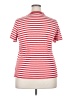Cato Stripes Red Short Sleeve T-Shirt Size 20W - photo 2