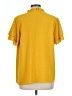 Assorted Brands 100% Polyester Yellow Short Sleeve Blouse Size L - photo 2