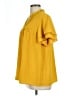 Assorted Brands 100% Polyester Yellow Short Sleeve Blouse Size L - photo 5