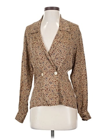Anne Klein II Long Sleeve Silk Top (view 1)