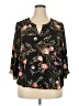 DR2 100% Polyester Black 3/4 Sleeve Blouse Size XXL - photo 1