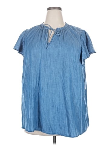 LC Lauren Conrad Short Sleeve Blouse (view 1)