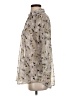 CAbi 100% Polyester Floral Silver 3/4 Sleeve Blouse Size XS - photo 5