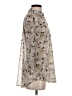 CAbi 100% Polyester Floral Silver 3/4 Sleeve Blouse Size XS - photo 4