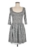 Buttons Tweed Gray Casual Dress Size M - photo 1