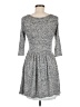 Buttons Tweed Gray Casual Dress Size M - photo 2
