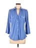 J. McLaughlin Blue 3/4 Sleeve Blouse Size L - photo 1