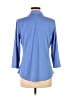 J. McLaughlin Blue 3/4 Sleeve Blouse Size L - photo 2