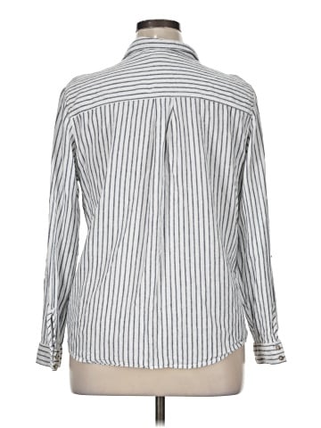 Sigrid Olsen Long Sleeve Button-Down Shirt (view 2)