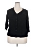 Cj Banks 100% Rayon Black Cardigan Size 2X - photo 1