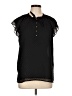 Ann Taylor LOFT 100% Polyester Black Short Sleeve Blouse Size L - photo 1