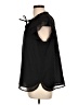 Ann Taylor LOFT 100% Polyester Black Short Sleeve Blouse Size L - photo 5
