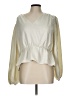 Express 100% Polyester Ivory 3/4 Sleeve Blouse Size L - photo 1