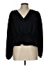 Express 100% Polyester Black Long Sleeve Blouse Size L - photo 1