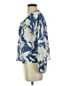 AUW Blue 3/4 Sleeve Blouse Size S - photo 5