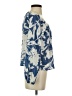 AUW Blue 3/4 Sleeve Blouse Size S - photo 4