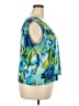 Perceptions Teal Sleeveless Blouse Size 20 - photo 4