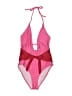 Missguided Color Block Pink One Piece Swimsuit Size 2 - photo 1