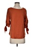 Shein 100% Polyester Orange 3/4 Sleeve Blouse Size 4 - photo 1