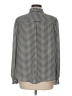 Ann Taylor Houndstooth Black Long Sleeve Blouse Size M - photo 2