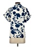 Shein Floral Blue Short Sleeve Blouse Size 4 - photo 2