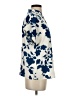 Shein Floral Blue Short Sleeve Blouse Size 4 - photo 4
