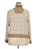 Haven Well Within 100% Cotton Stripes Tan Pullover Sweater Size XXL - photo 1