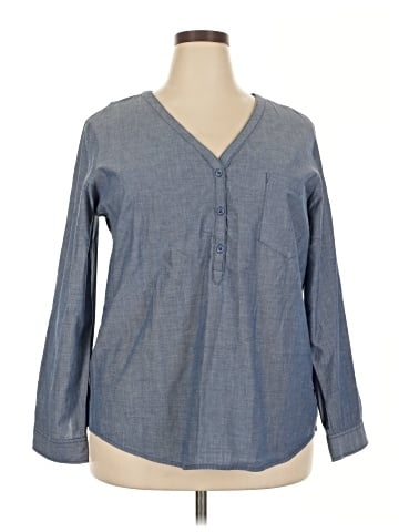 Faded Glory Long Sleeve Blouse (view 1)