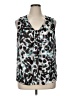Liz Claiborne 100% Polyester Silver Sleeveless Blouse Size XL - photo 1