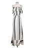 Blush Stripes Silver Casual Dress Size S - photo 2