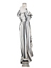Blush Stripes Silver Casual Dress Size S - photo 4