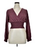 Unbranded Burgundy Long Sleeve Blouse Size XL - photo 1