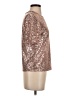 H&M Metallic Gold Short Sleeve Top Size XS - photo 4