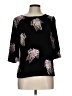 DKNYC 100% Polyester Black 3/4 Sleeve Top Size XL (estimated) - photo 1