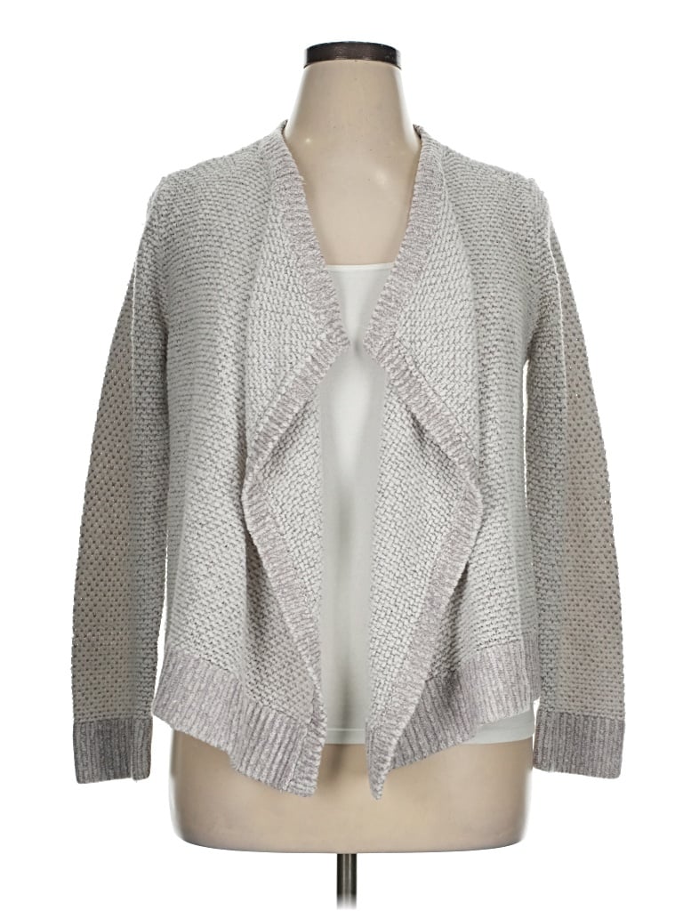 Pre-owned Lou & Grey Cardigan Sweater In Silver