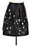 H&M 100% Polyester Floral Black Formal Skirt Size 8 - photo 1