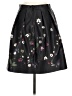 H&M 100% Polyester Floral Black Formal Skirt Size 8 - photo 2