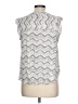 Universal Thread 100% Rayon Chevron-herringbone Silver Sleeveless Blouse Size L - photo 2