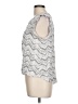 Universal Thread 100% Rayon Chevron-herringbone Silver Sleeveless Blouse Size L - photo 5