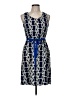 Spiegel 100% Polyester Graphic Blue Casual Dress Size 6 - photo 1