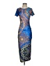 Shein Paisley Blue Cocktail Dress Size 4 - photo 1