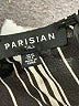 Parisian Stripes Black Jumpsuit Size 6 - photo 4