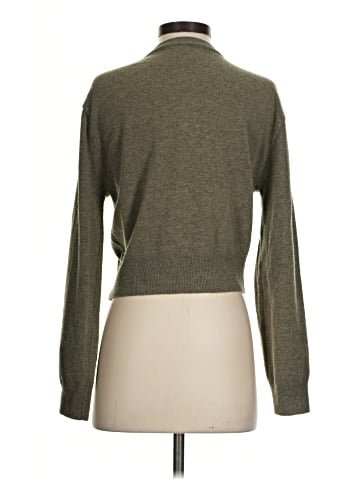 Olive Wool Cardigan (view 2)